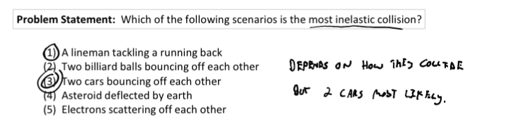 Inelastic collision worksheet solution