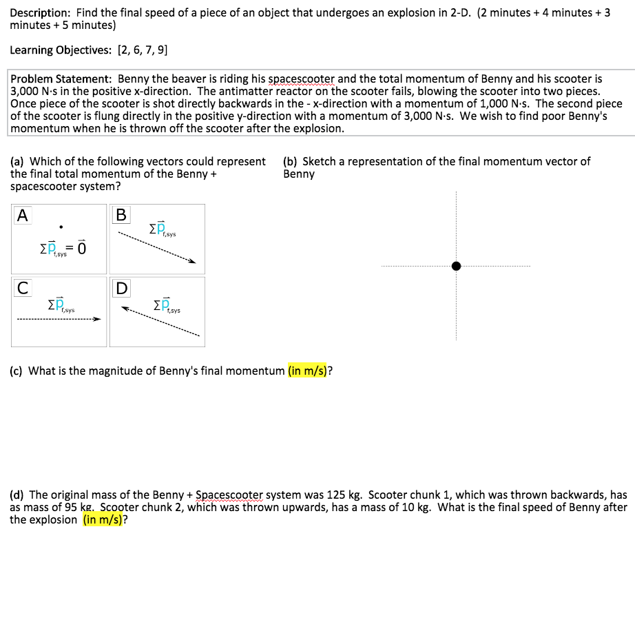Benny's scooter worksheet