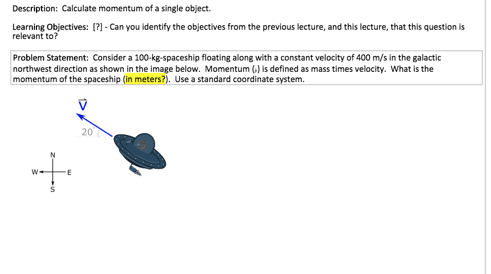 Spaceship problem worksheet