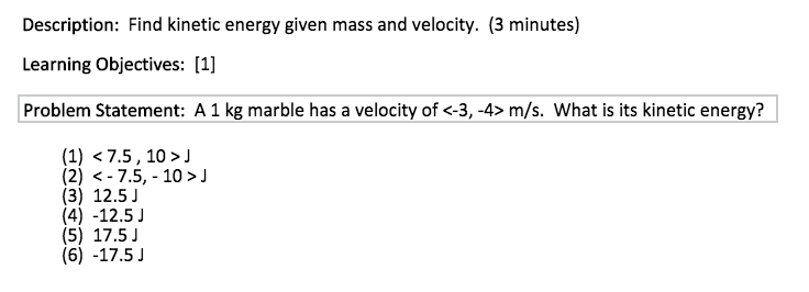 Kinetic energy worksheet